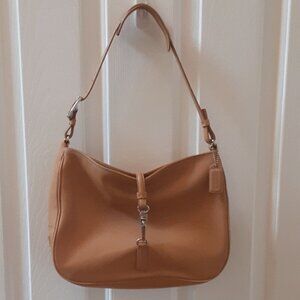 Vintage Tan Leather Coach Shoulder Bag